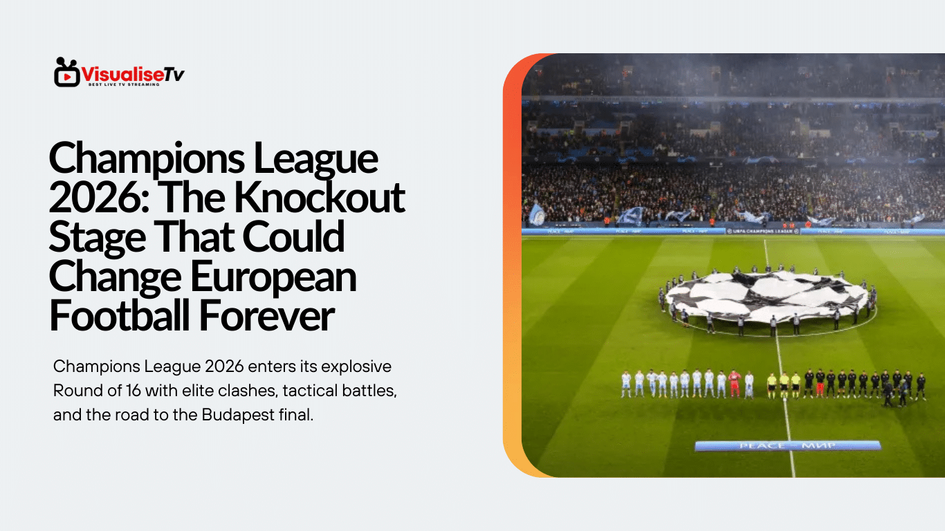UEFA Champions League trophy during a night match atmosphere in a packed stadium
